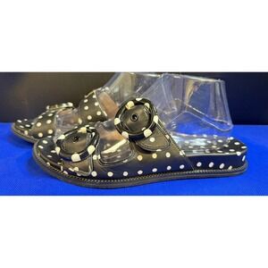 Kate Spade New York Rhodes Polka Dot Slide Sandals Black White Womens 8B
